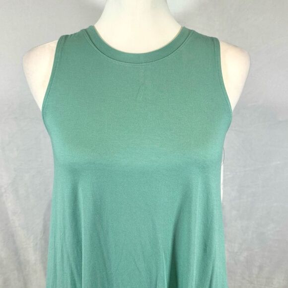 Aqua seafoam green jersey knit swing dress with pockets size small NWT - Picture 4 of 6